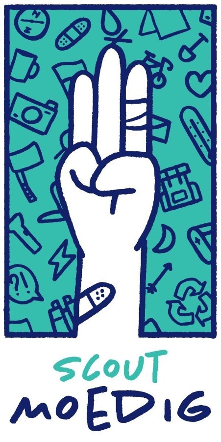 Jaarthemaposter 2019–2020: Scoutmoedig